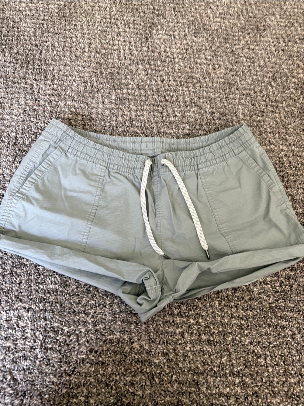 Vuori Sage Green Athletic Drawstring Shorts